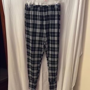 Cynthia Rowley Men's Black and White Checkered Joggers